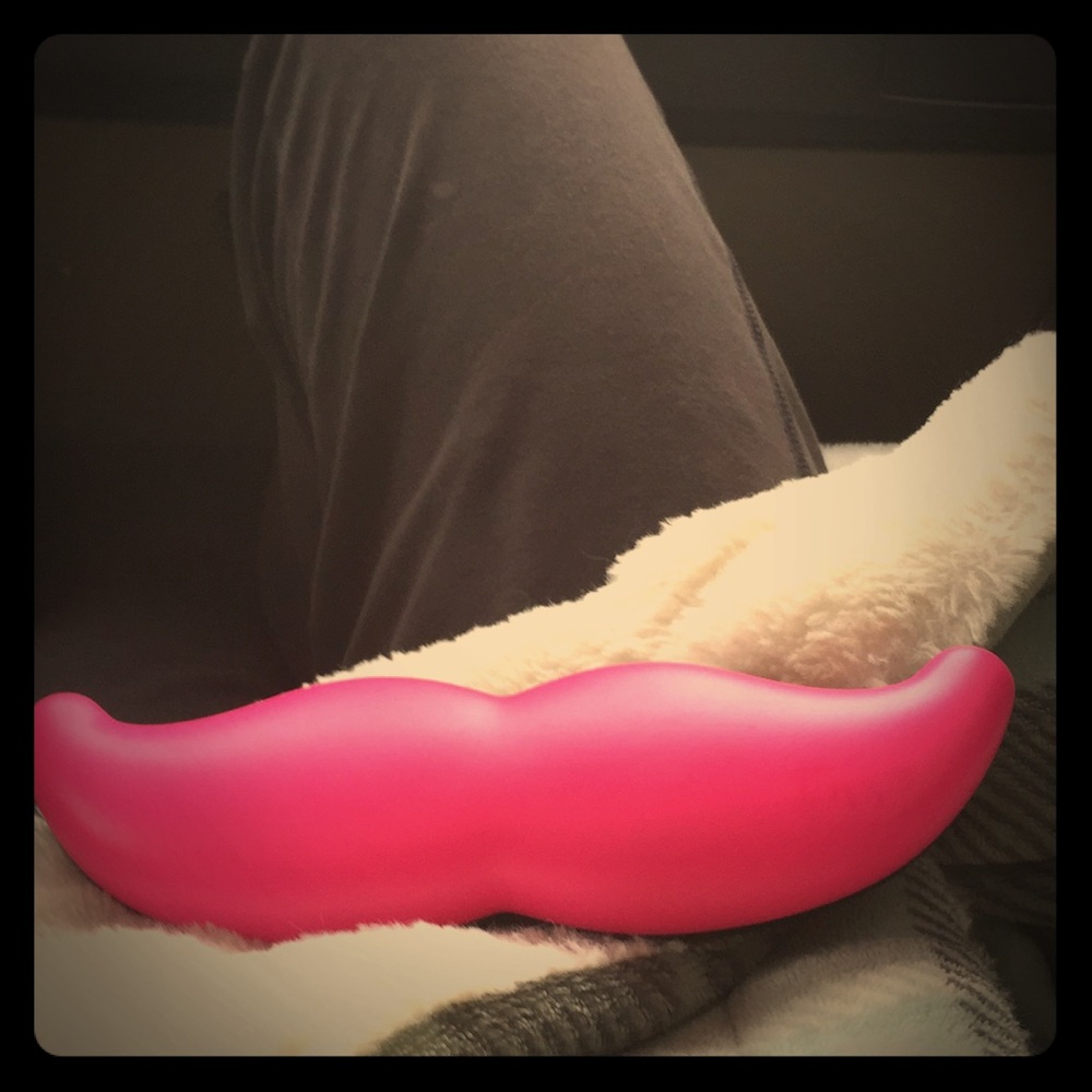 Pink left mustache